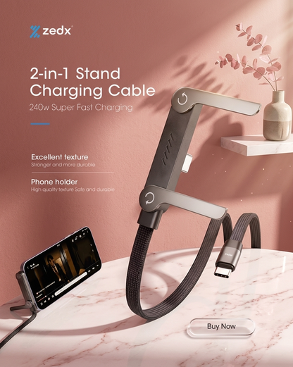 2-in-1 Stand Charging Cable